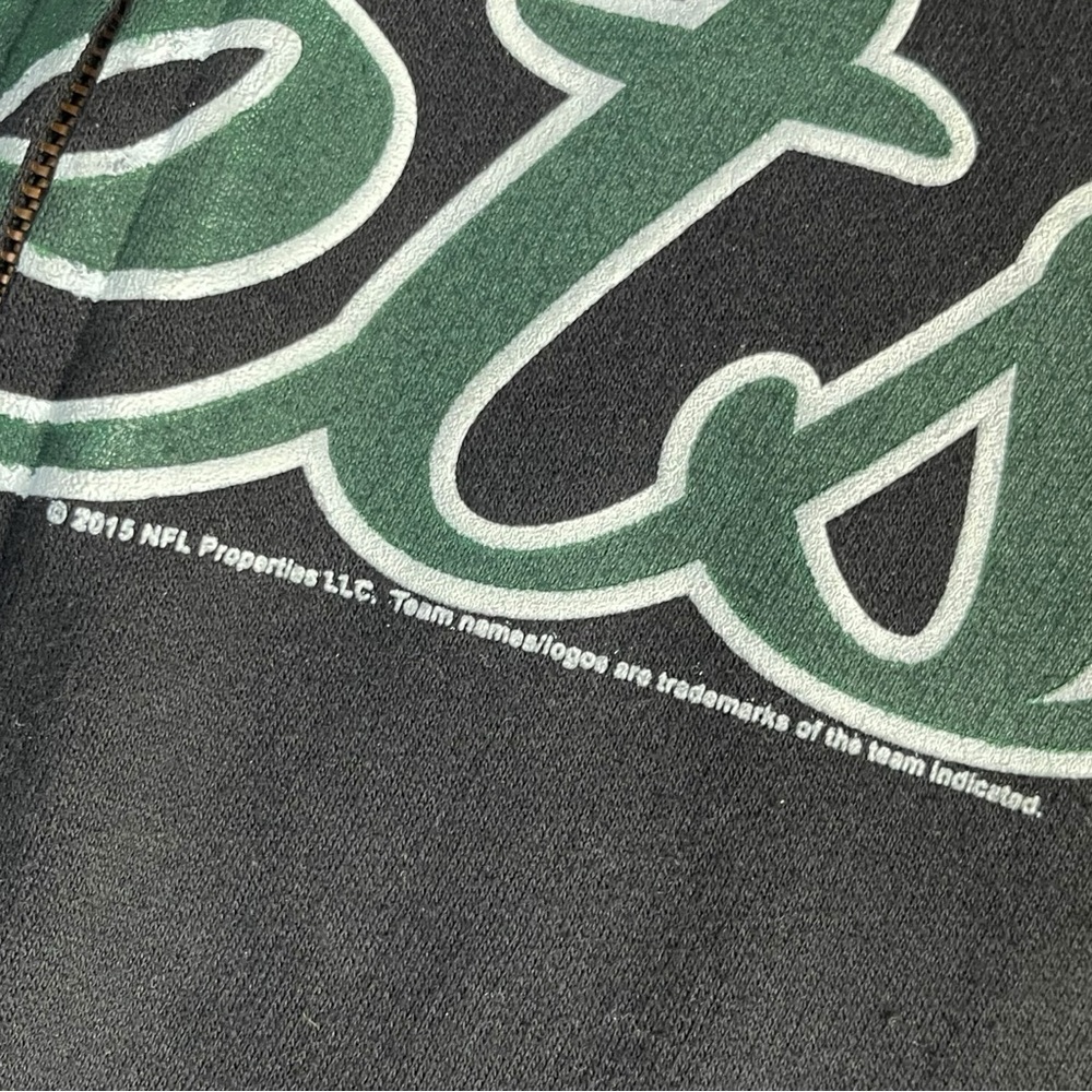 New York Jets Football Team Full Zip Hoodie Sweatshirt Womens Medium Black NFL - Picture 5 of 14